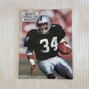 Vintage 90 Beckett Football Card Magazine Bo Jackson Raiders Warren Moon Oilers